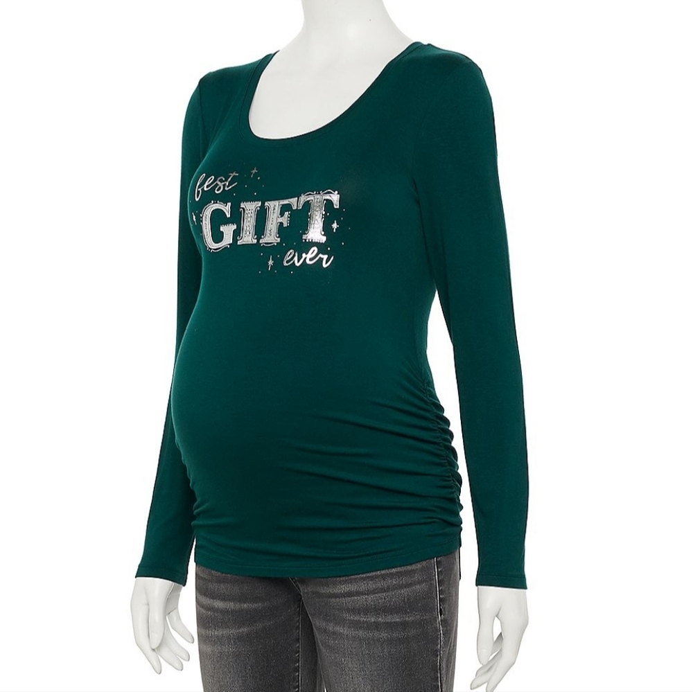 Christmas Maternity Shirt Medium
